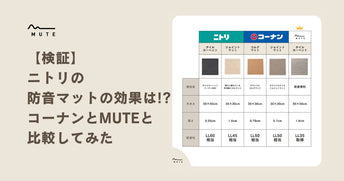 【検証】ニトリの防音マットの効果は!? コーナンとMUTEと比較してみた