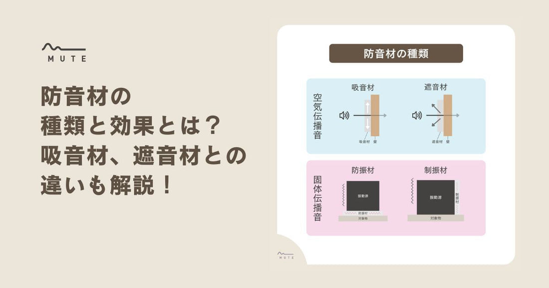 防音材の種類と効果とは？吸音材、遮音材との違いも解説！